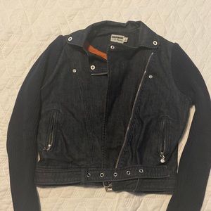 Doc Martens denim knit Moto jacket